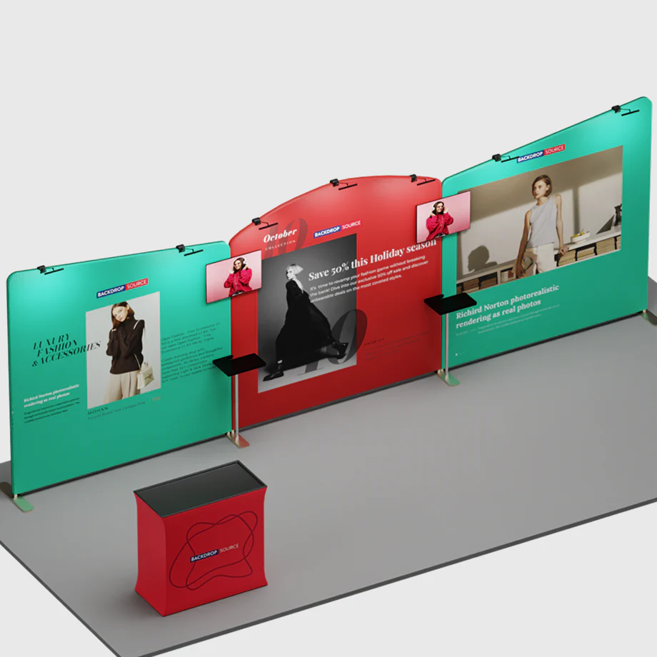 20x10 Round Top with Inclined Straight Exhibition Kit - Image 4