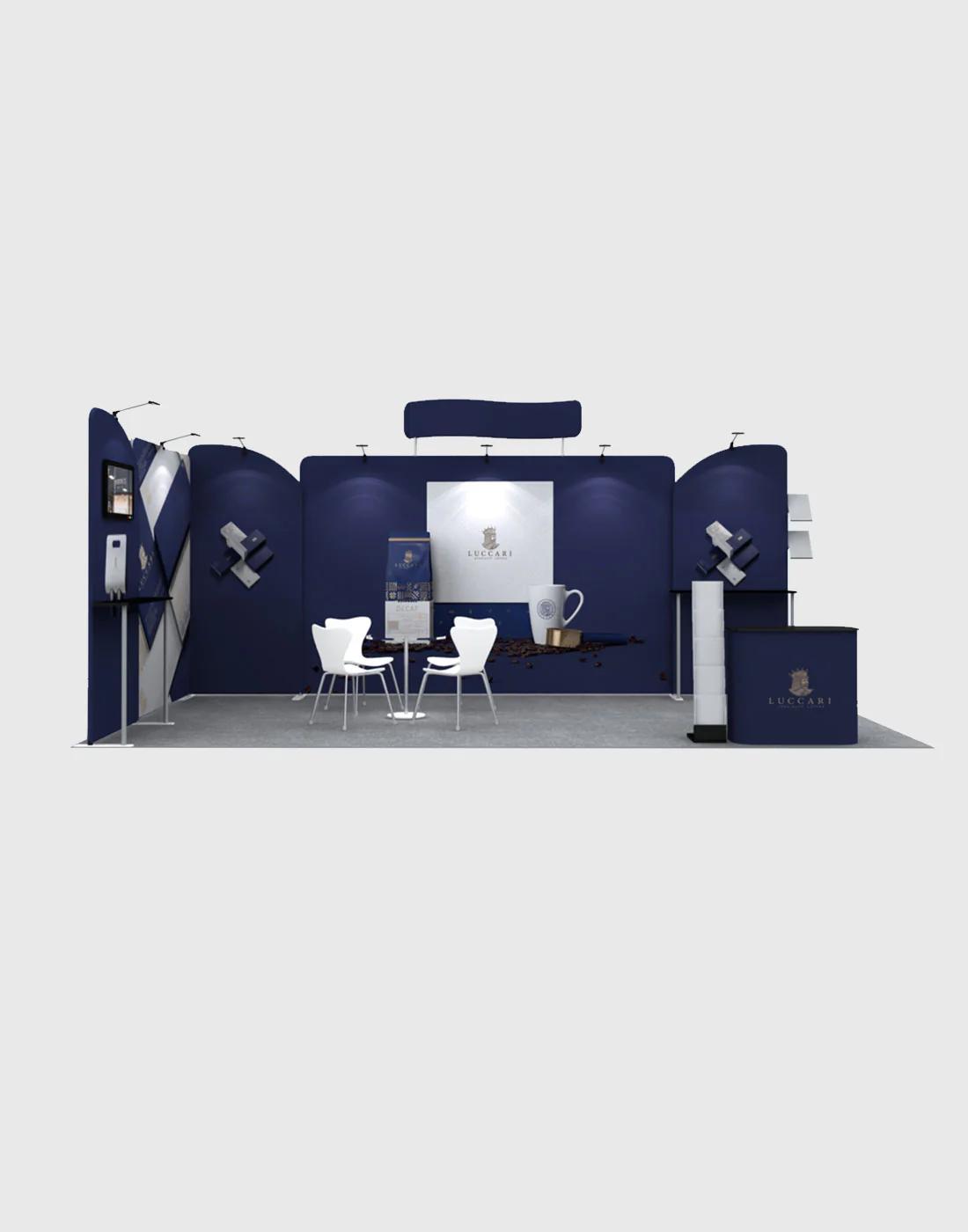 20x10 Straight Backdrop with Shelf Exhibition Kit - Image 5