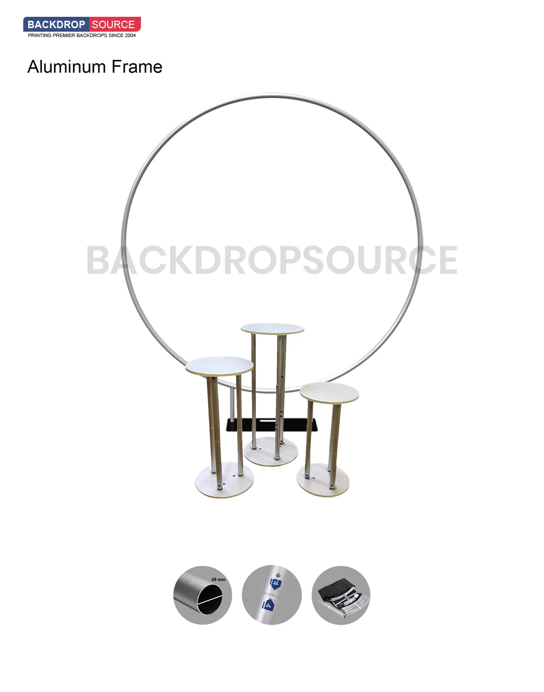 Customized Round Backdrop Kits with Counter for Birthday Parties & Events - Image 3