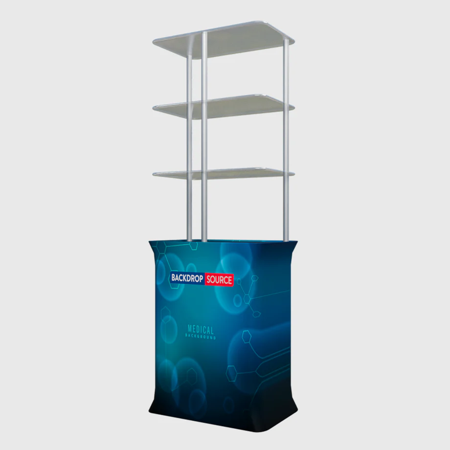 Rectangular Counter with Acrylic Triple Shelves - Image 5